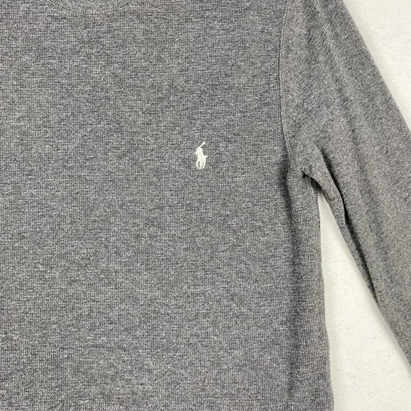 Polo Ralph Lauren Men's Size M Waffle Knit Long Sleeve Crewneck Tee Shirt Preppy - Picture 2 of 7